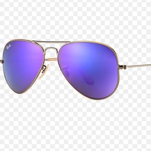 RAY- BAN Purple Mirrored Flash Sunglasses